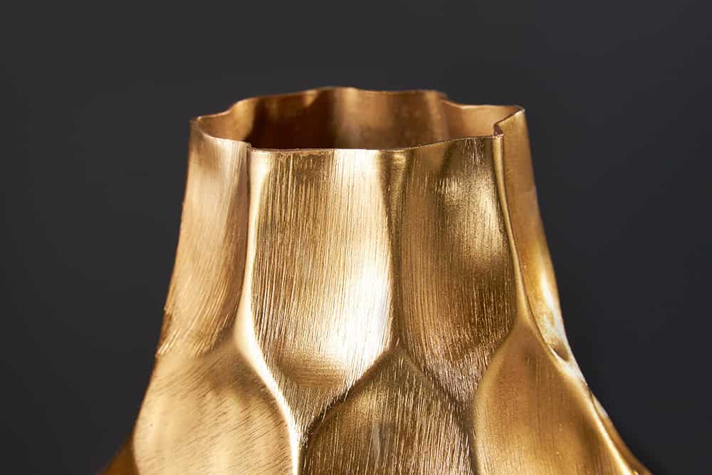 Elegante Vase ORGANIC ORIENT 45cm gold Hammerschlag Design