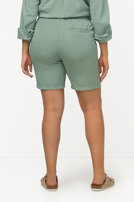 Lyocell-Shorts Rose, Jeansoptik, weites Bein, Elastikbund
