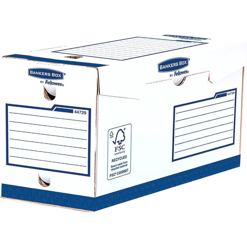Boite archives carton Basic Fellowes - Dos 20 cm - Blanche