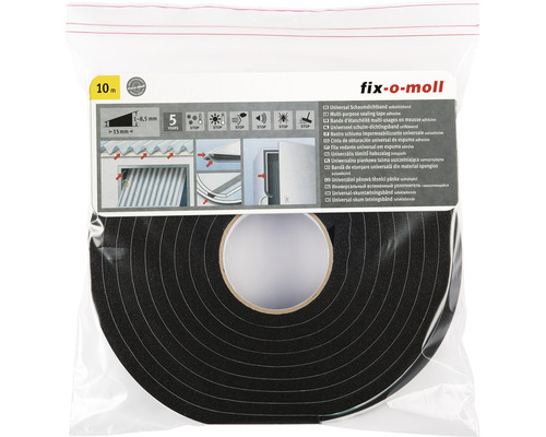 fix-o-moll Universele Schuimafdichtingstape antraciet 10 m 10 x 15 mm