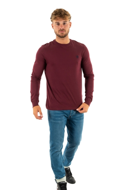 Tee shirt manches longues timberland ls dnstn rv crew slim i301 port royale