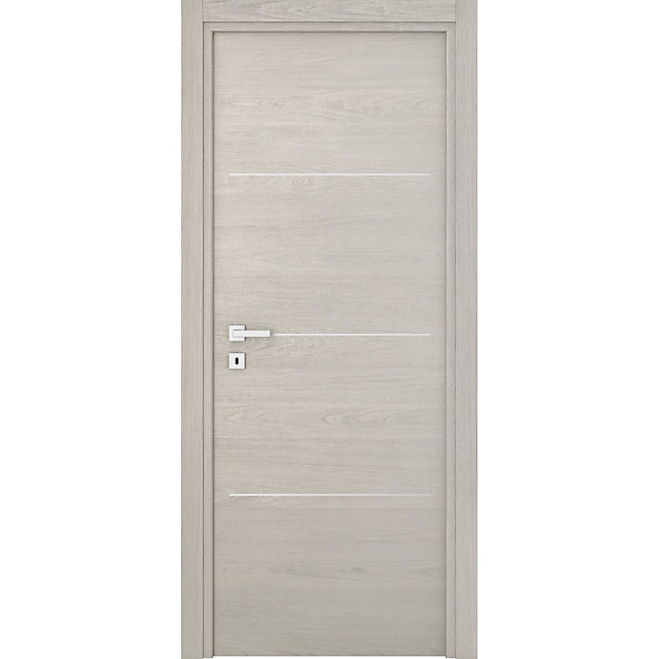 Bloc-porte Triaconta grigio H.204 x l.83 cm, poussant droit