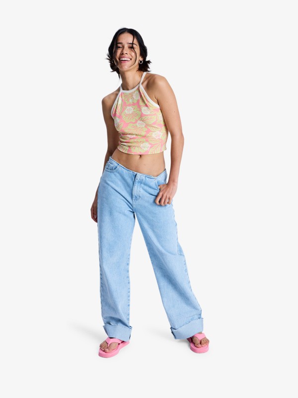 Hyper Hibiscus Haut dos nageur Rose Femme