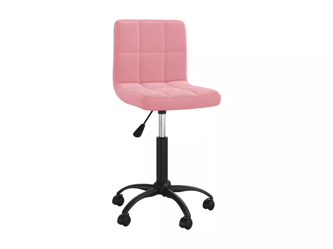 Chaise pivotante de bureau Rose Velours