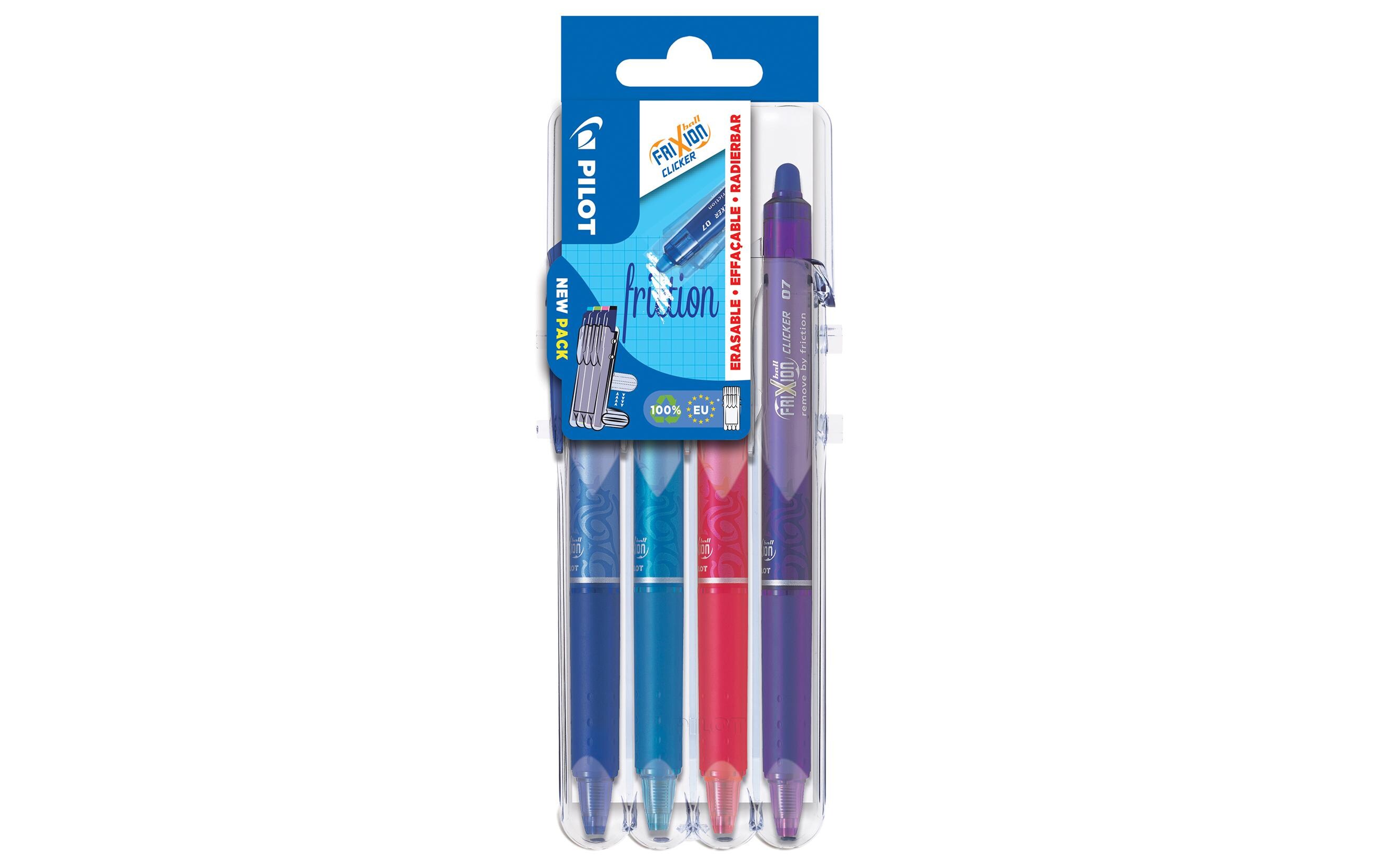 Rollerball FriXion Clicker Set 0.7 mm, Mehrfarbig, 4 StückTintenroller in 4 Farben