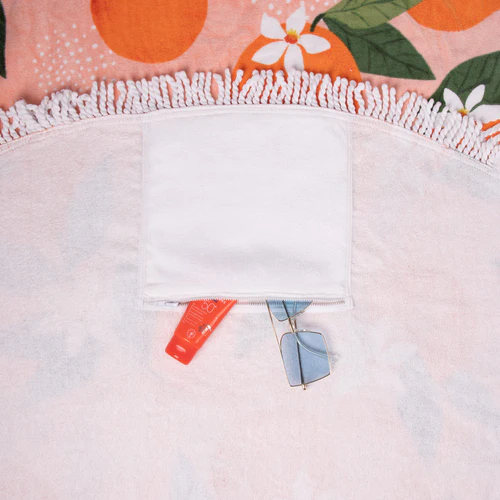 Serviette ronde Tulum orange
