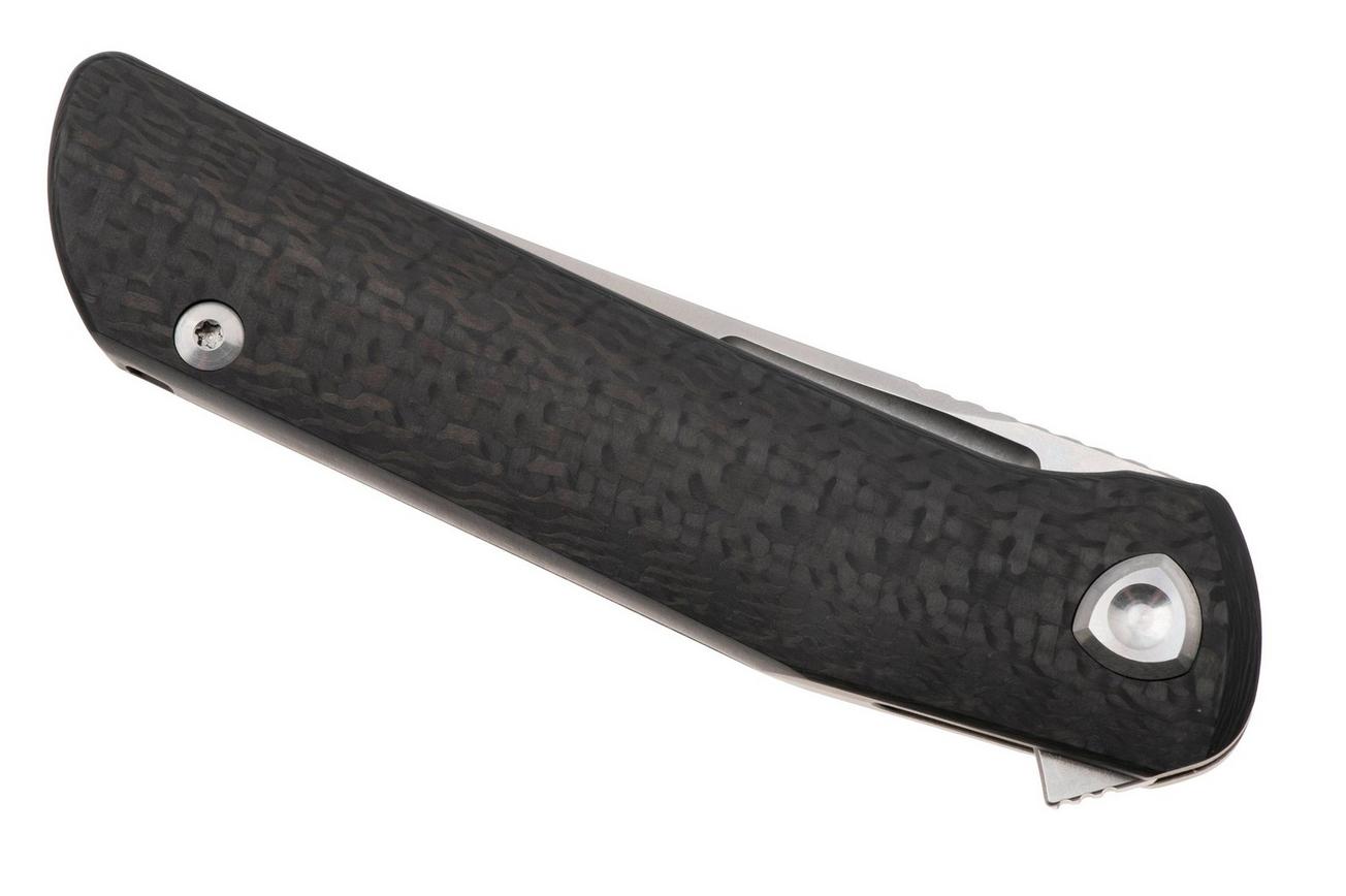 Liong Mah Warrior 3 Stonewashed Böhler M390, Titanium Carbonfiber, zakmes