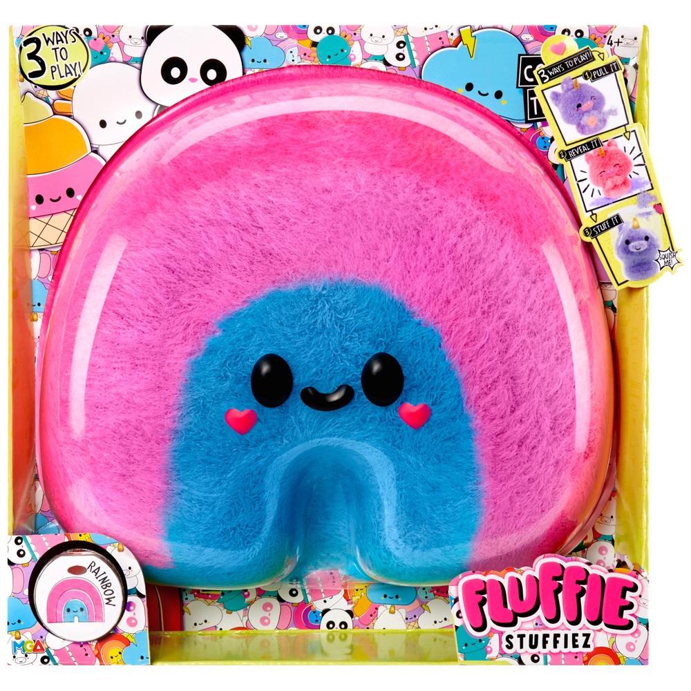 Fluffie Stuffiez Großes Plüschtier in Regenbogenfarben