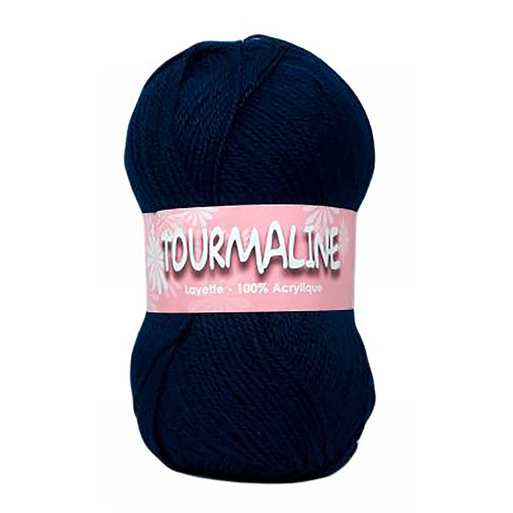 Lot de 2 pelotes de laine TOURMALINE bleu marine 50g