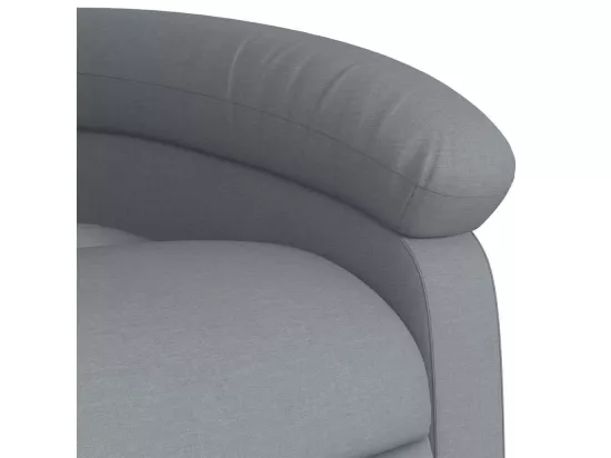 Fauteuil de massage inclinable Gris clair Tissu