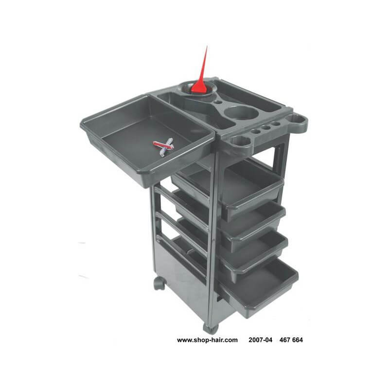 Table Service Coiffure Baky Noire 5 tiroirs