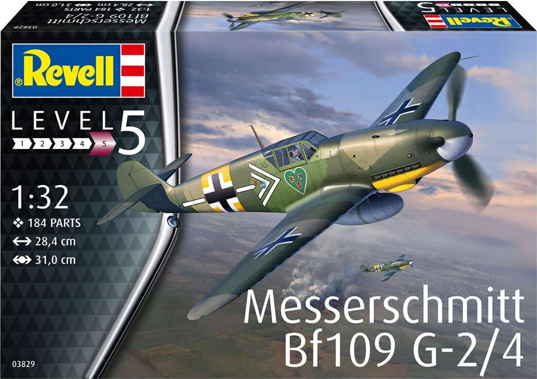 Revell - Messerschmitt Bf 109 Modelfly Byggesæt - 1:32 - Level 5 - 03829