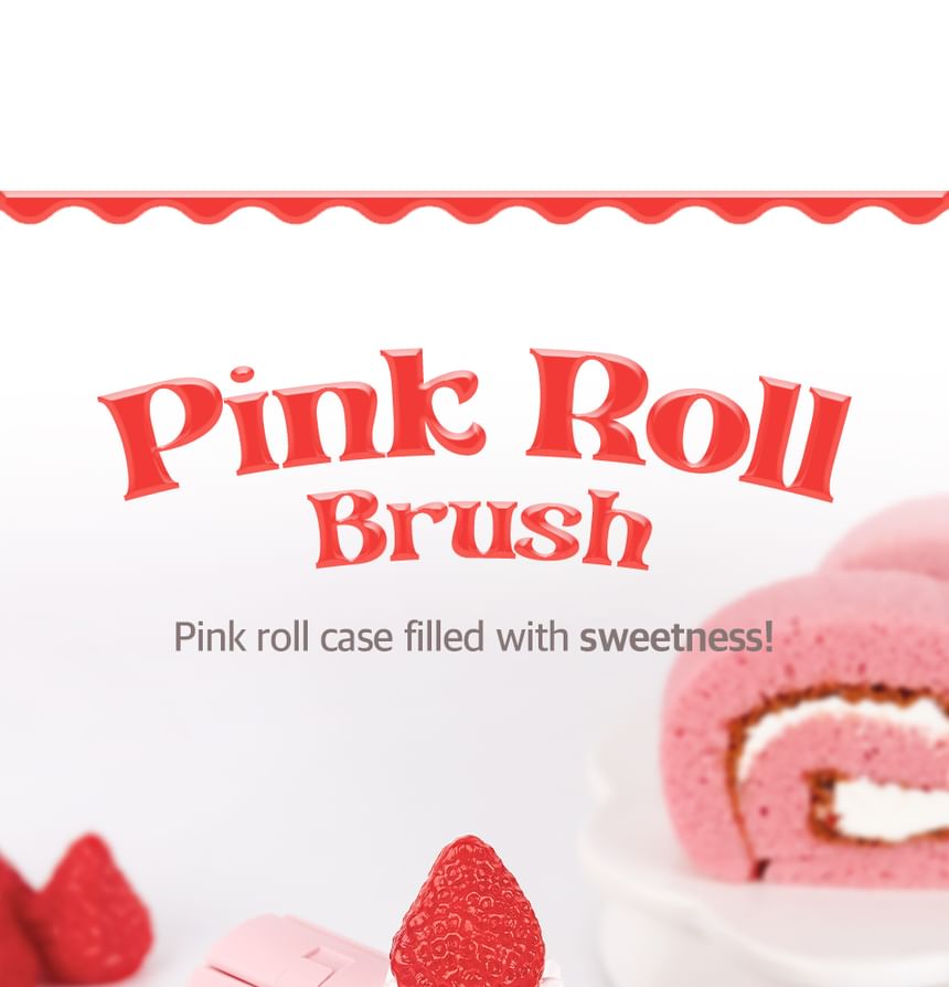 CORINGCO - Roze Roll Make-up Kwastenset