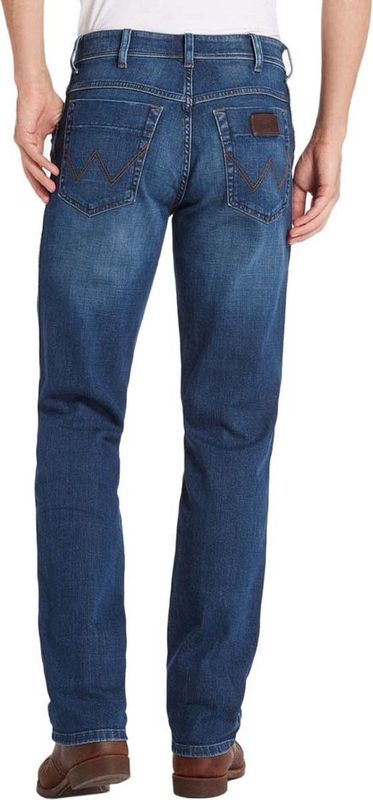 Wrangler - Texas Stretch - Jeans - Blauw - 98% Katoen 2% Elastan