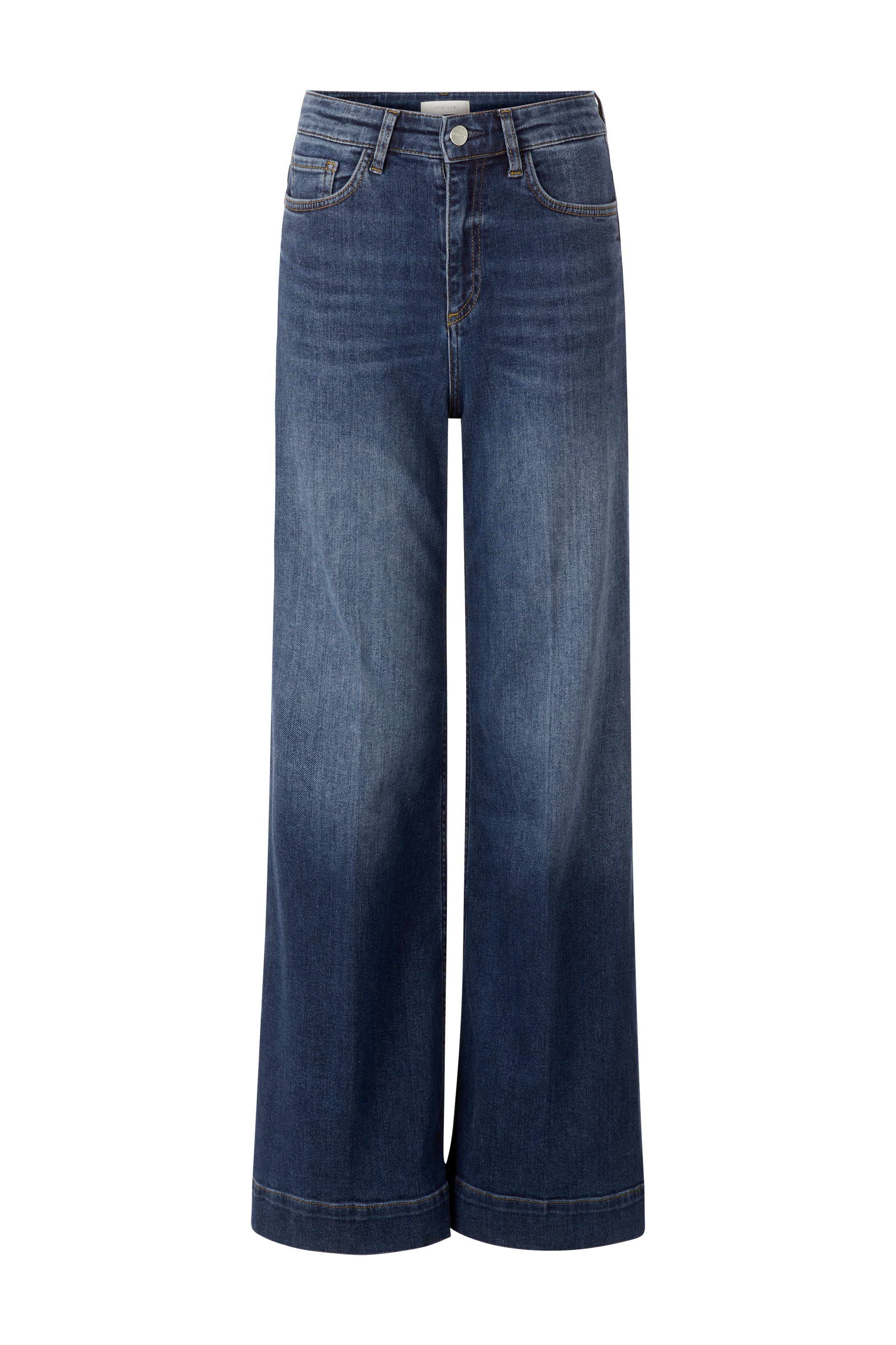 RICHROYAL Weite Jeans »NOS MR SC F Blue« Hoher Bund, weites Bein, dezente Waschung