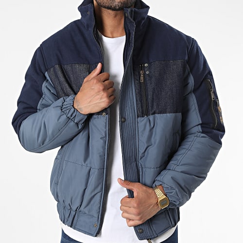 Veste Zippée 211 Gris Bleu Marine Denim
