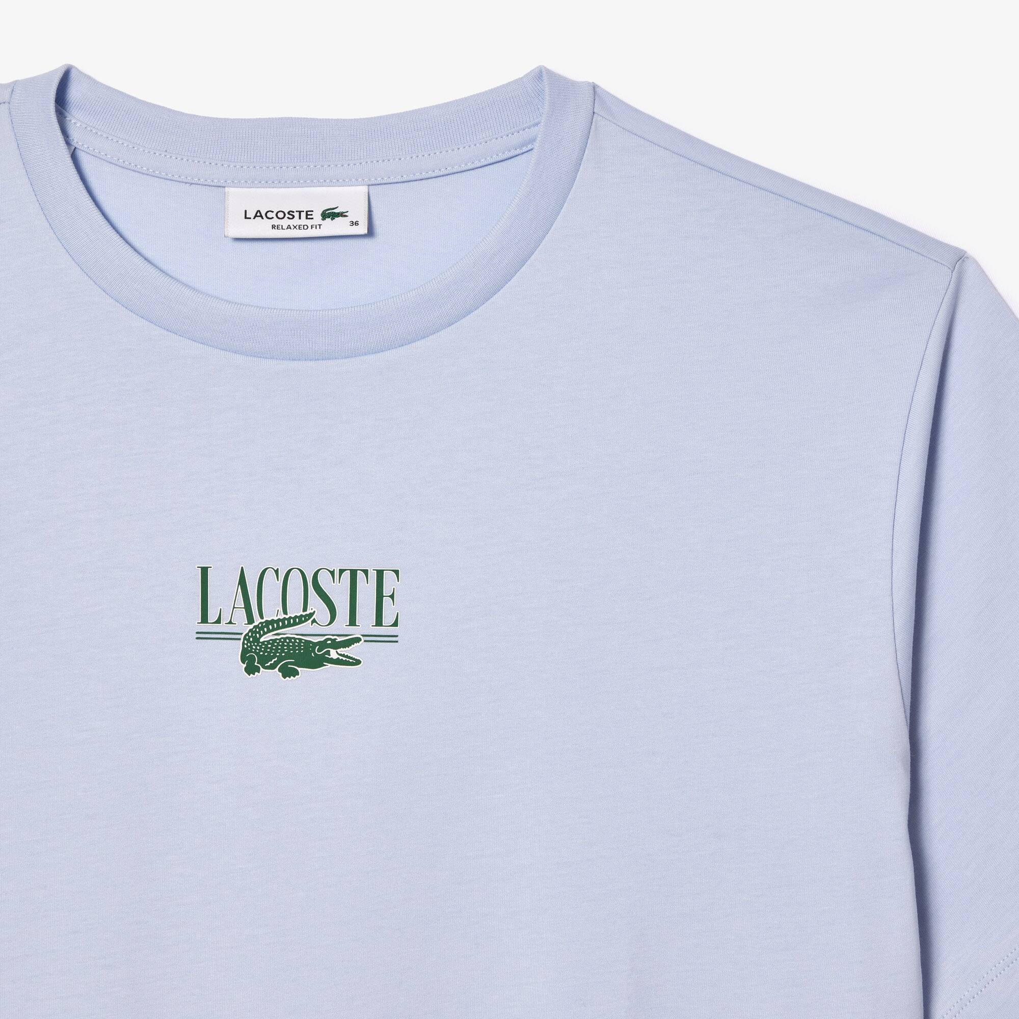 LACOSTE T-Shirt aus bedrucktem Baumwolljersey T-Shirts - Blau - Lacoste - Damen
