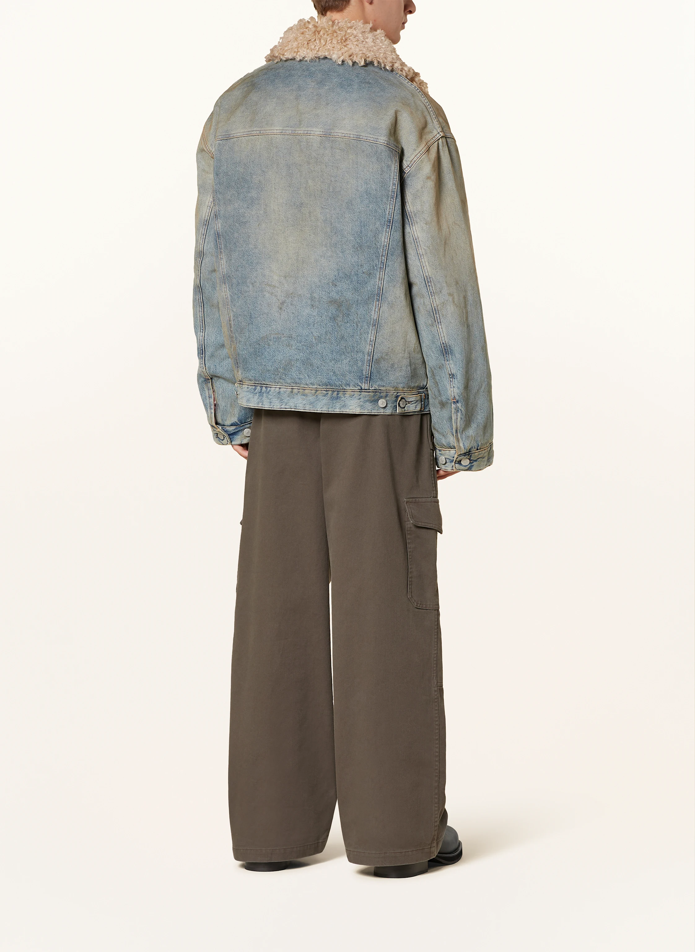 Acne Studios Jeansjacke mit Kunstfell