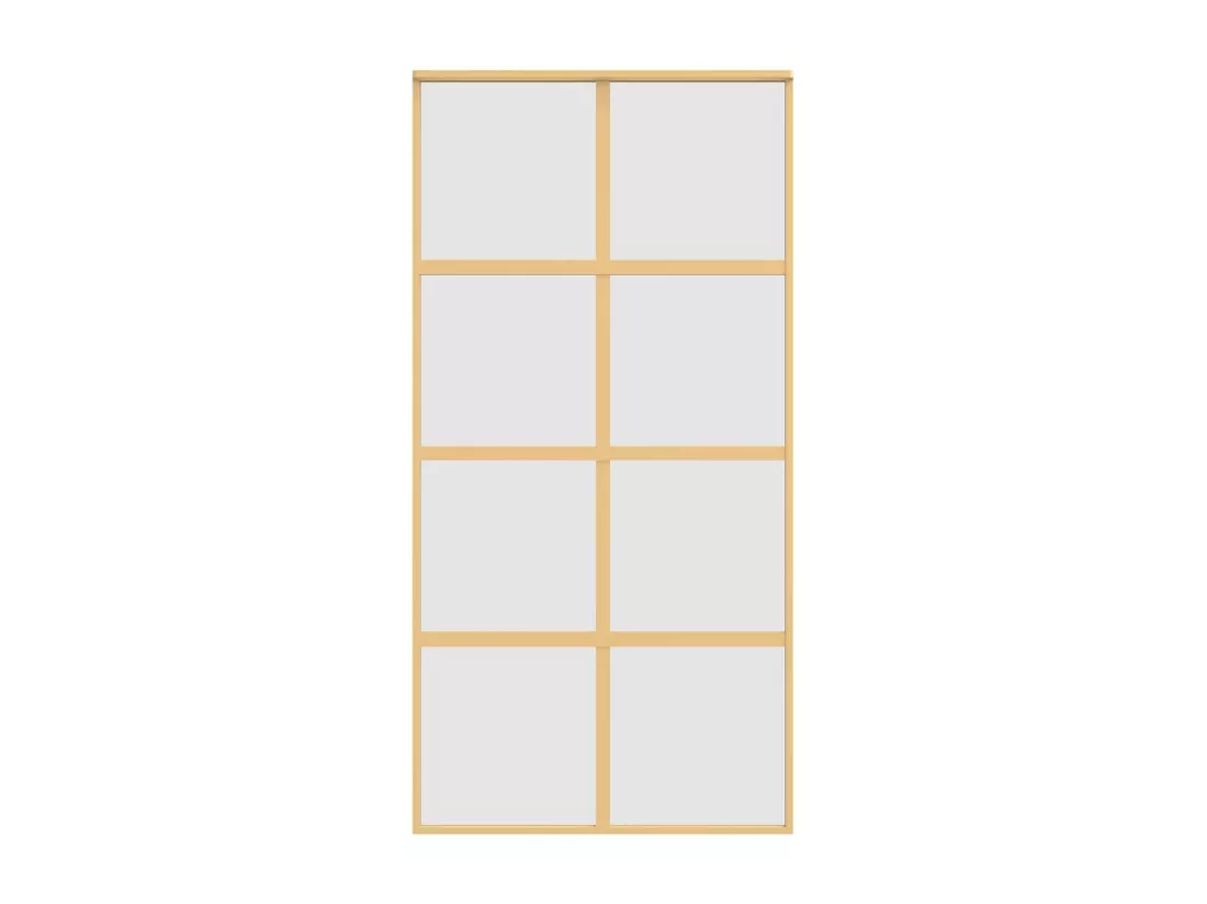 Porte coulissante doré 102,5x205 cm verre ESG dépoli aluminium