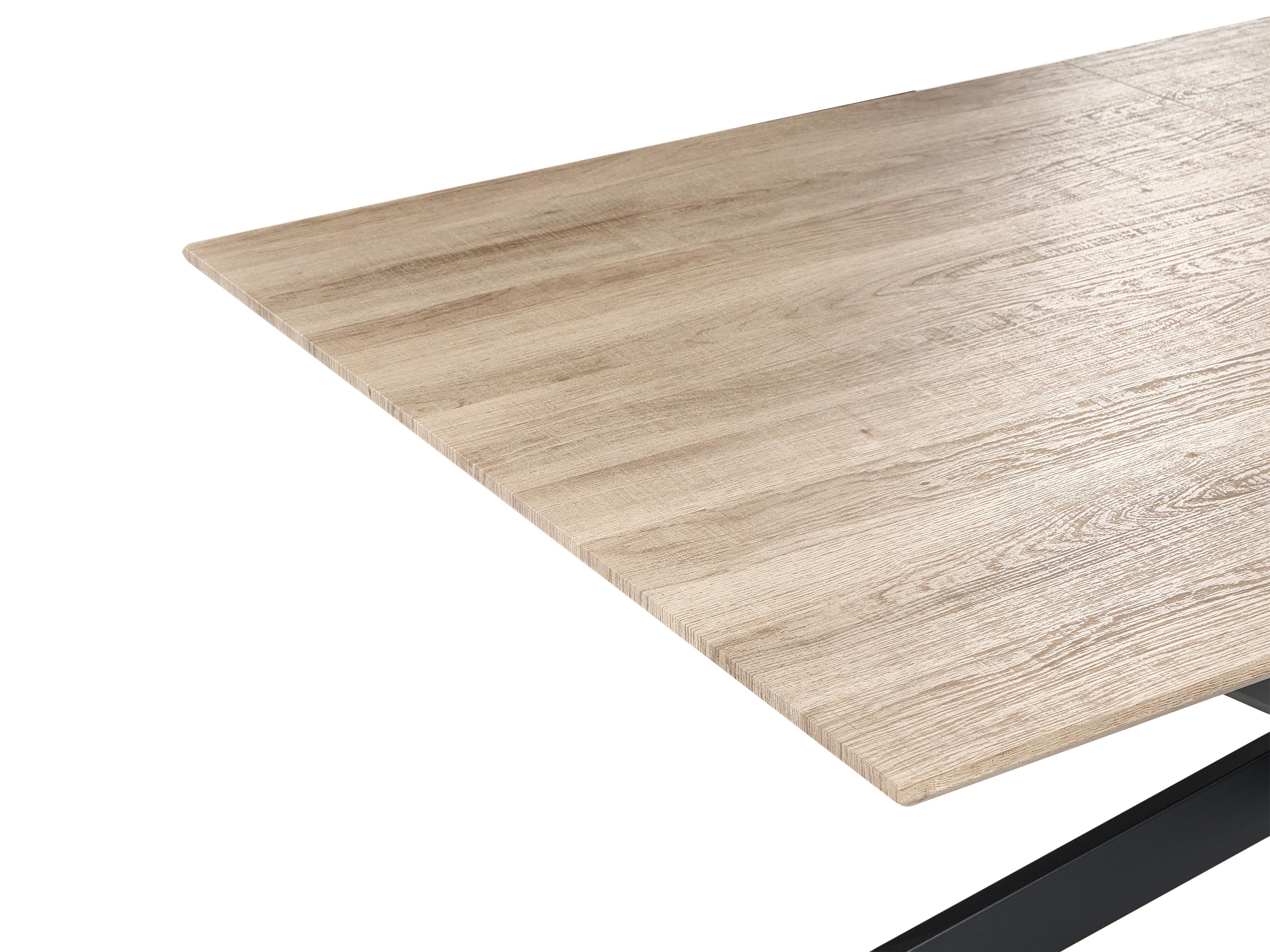Eettafel FINLEY Lichtbruin 90 cm 160/200 cm