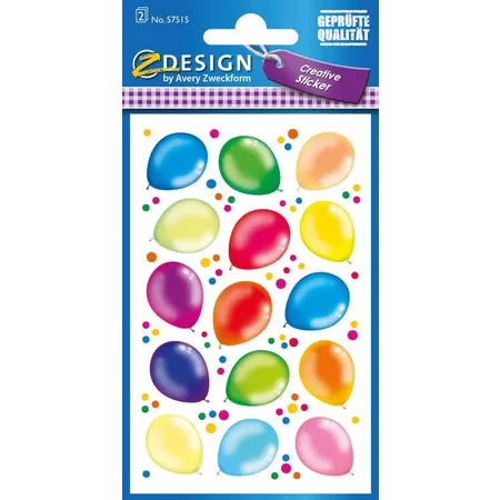 Avery Zweckform Z-Design 57515 Sticker, Luftballon, 2 Bogen/30 Sticker