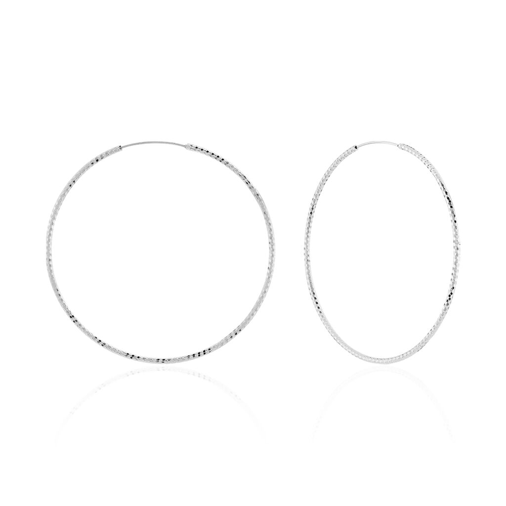 Créoles Argent Blanc Agathe
