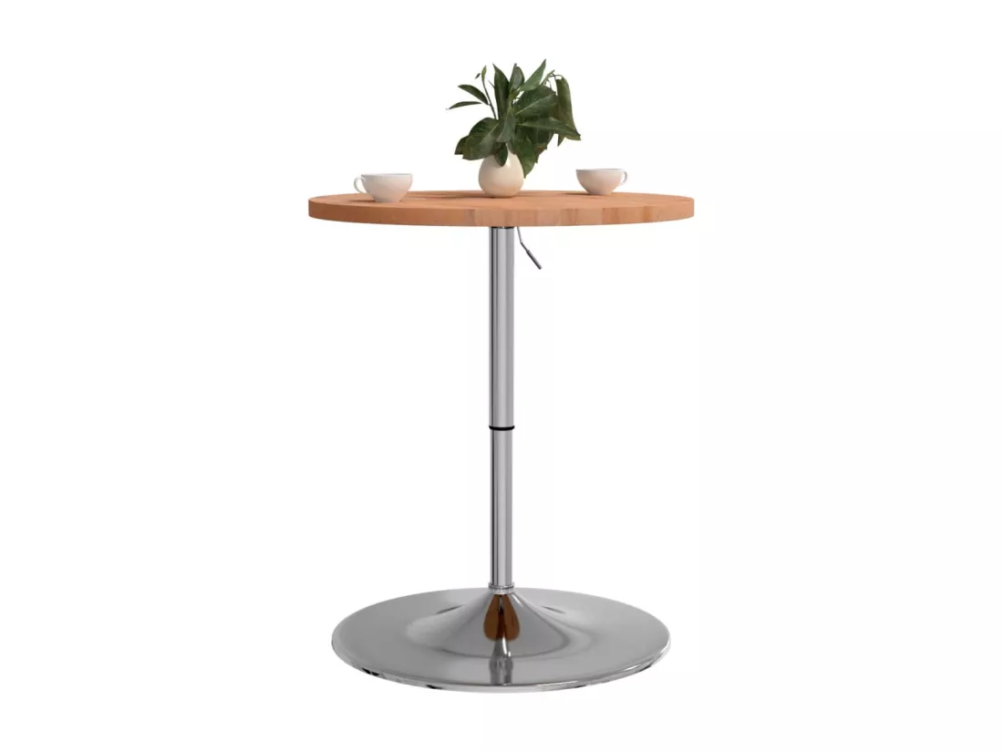 Table de bar Ø60x90,5 cm bois massif de hêtre