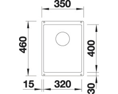 Blanco SUBLINE 320-U spoelbak, 350 x 460 mm, zwart, 525983
