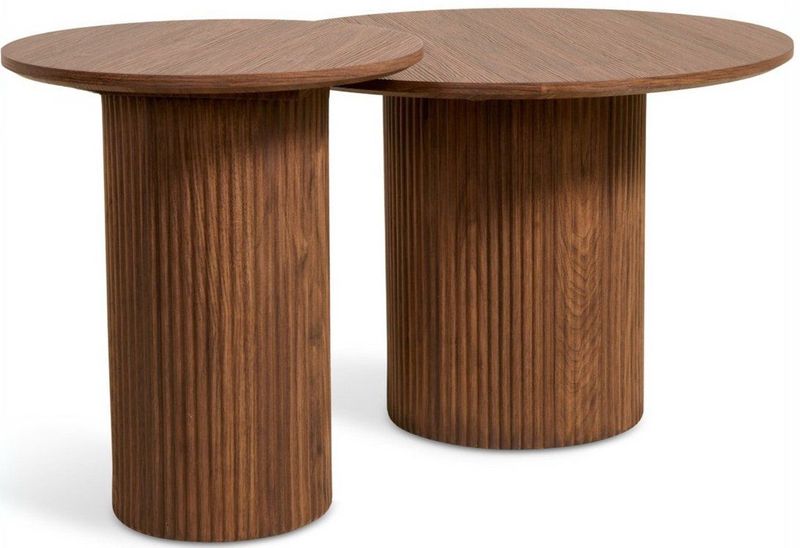 GM - Bijzettafel Nora - Walnoot - Ø40cm - MDF