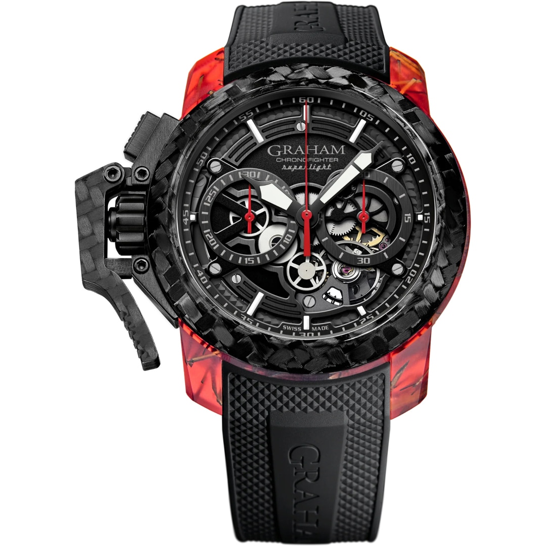Graham Chronofighter Superlight Carbon Skeleton - Translucent Red