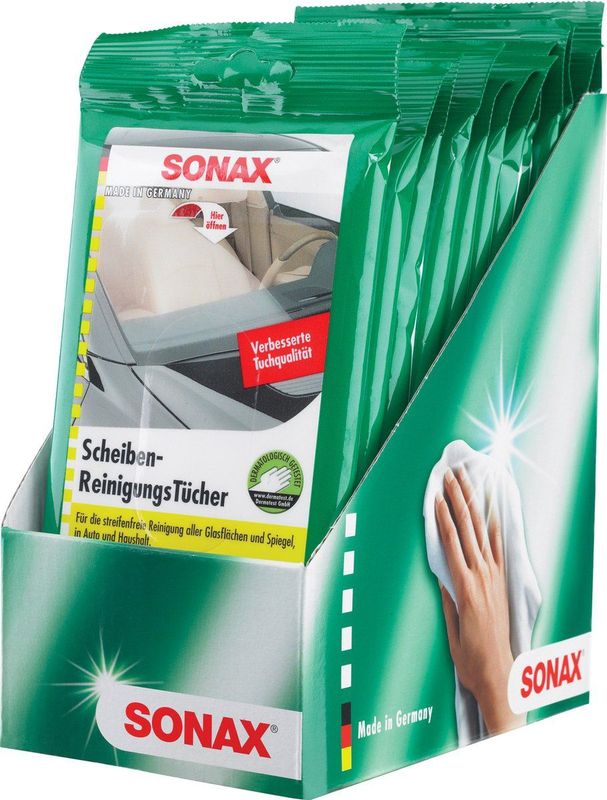Sonax - Ruitenreinigingsdoeken - 10 Stuks - Katoen