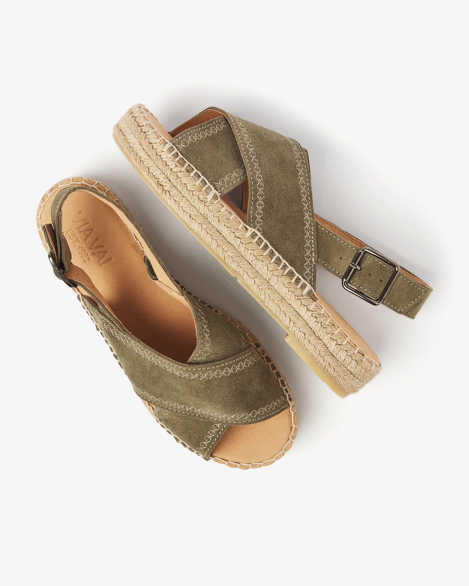 VIA VAI groene espadrilles Mondi Sun