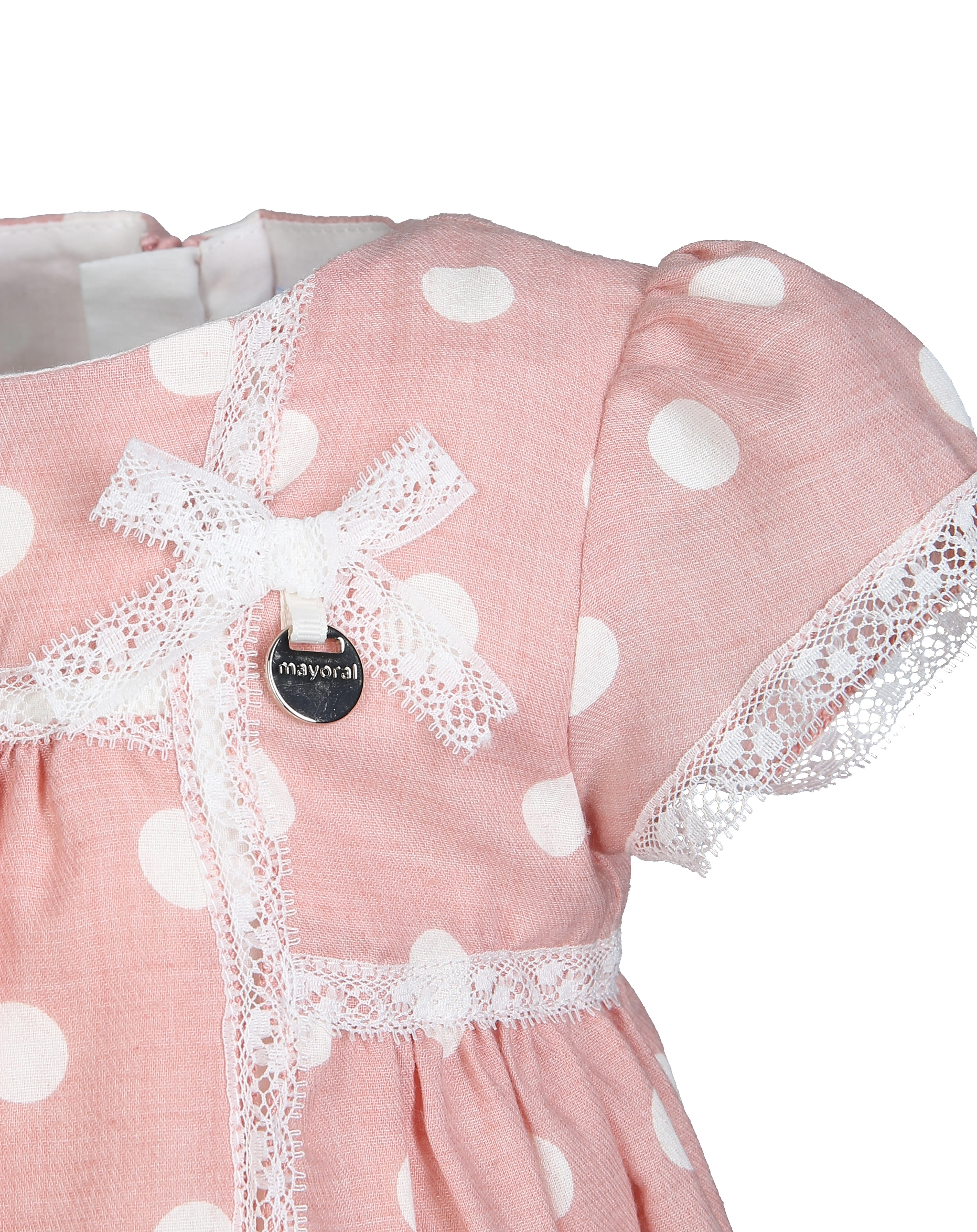 Kurzarmkleid BIG DOTS in rosé