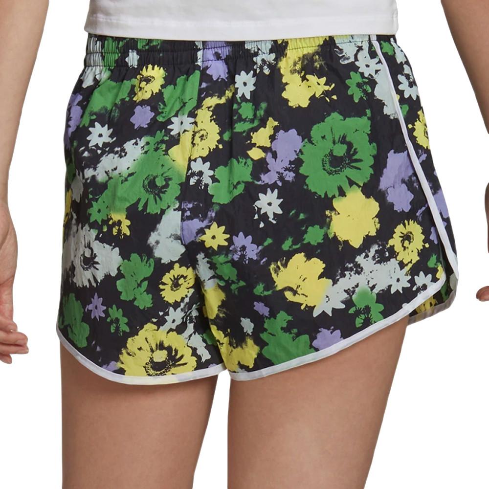 Adidas Short Noir à fleurs Femme Adidas Floral