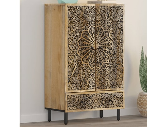 VIDAXL - Bahut Buffet 60x33x100 cm bois de manguier massif