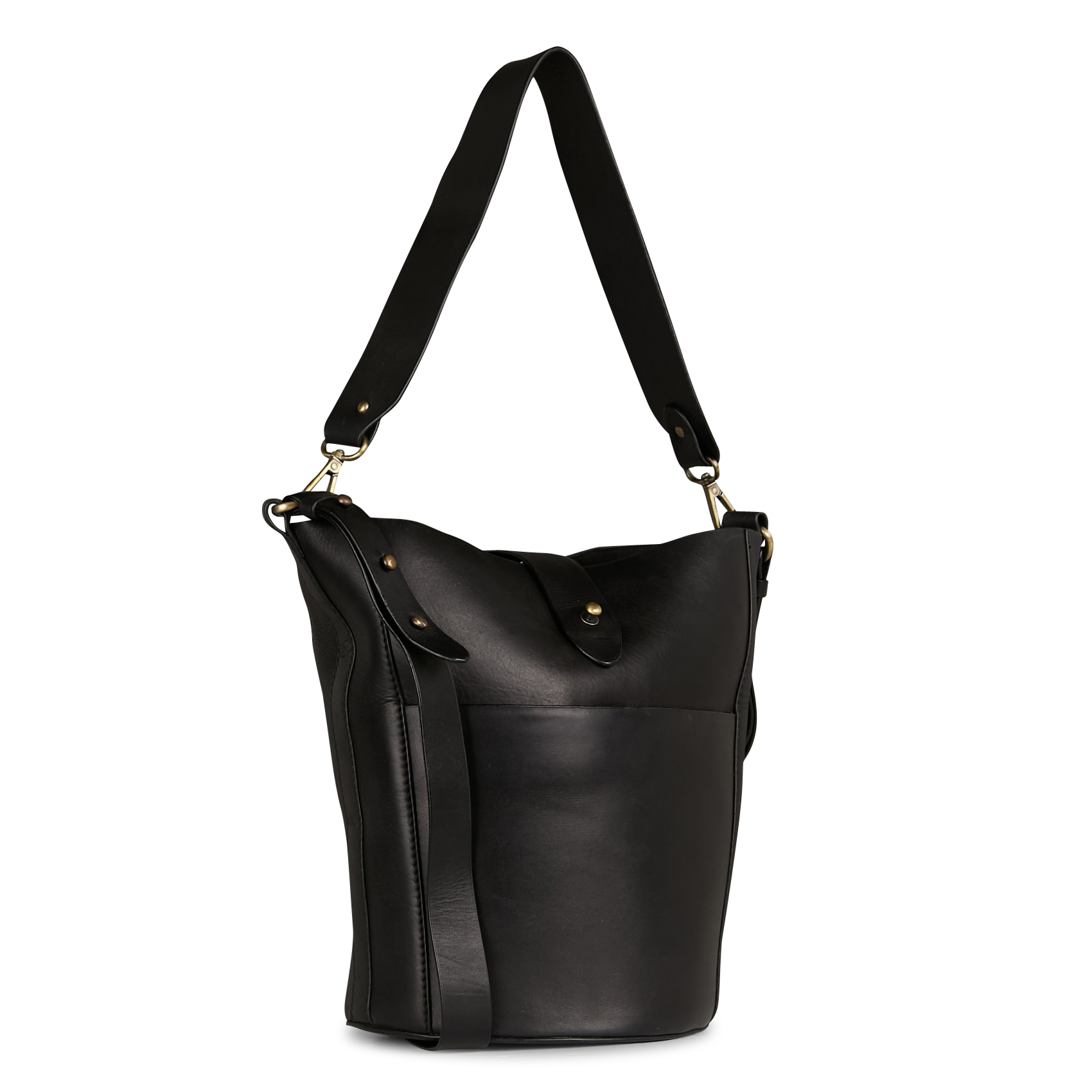 GABRIEL - Sac seau en cuir | Noir