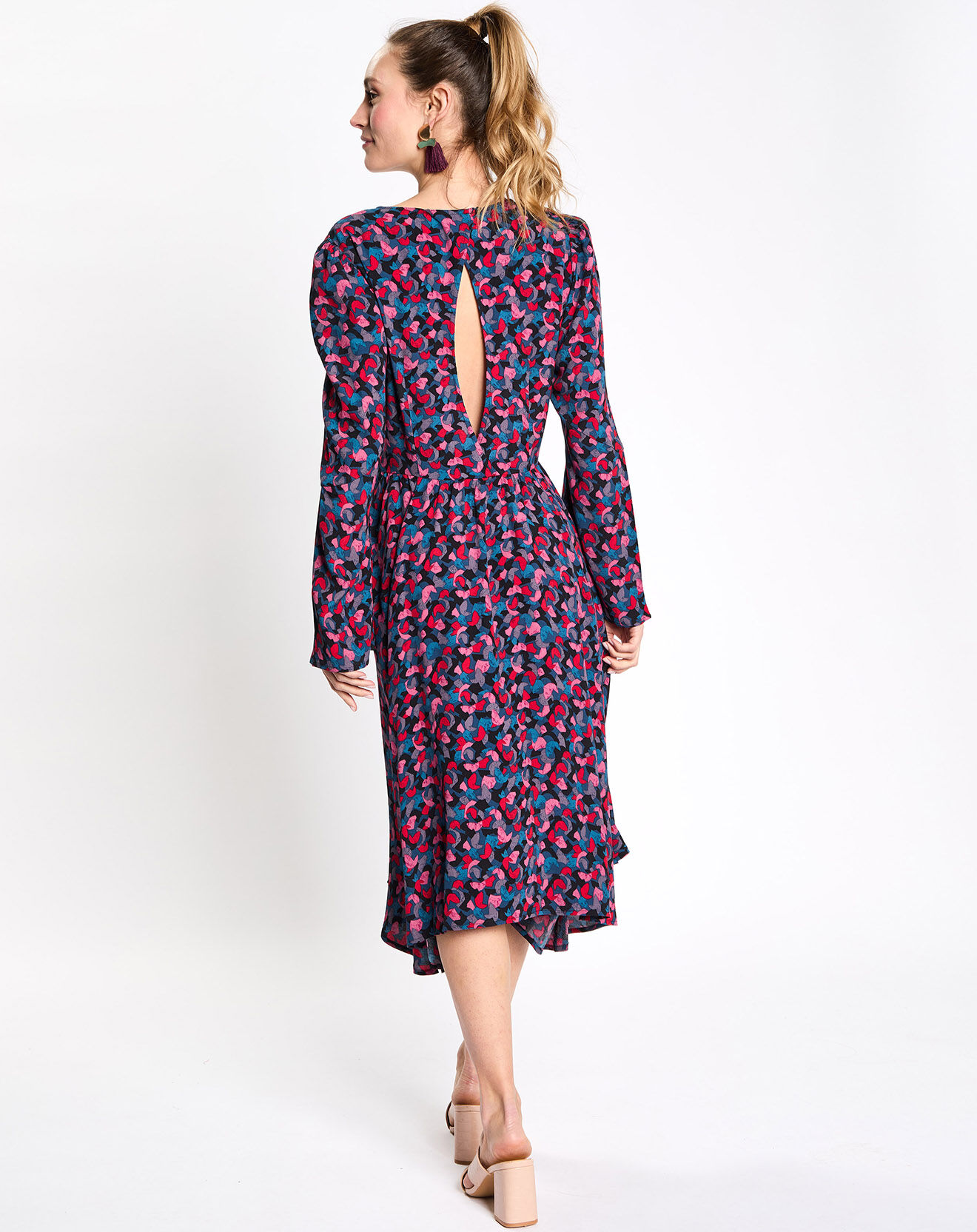 Esprit Robe à lacets print multicolore