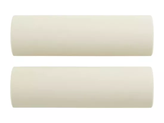 Canapé 2 places avec oreillers décoratifs crème 120 cm velours