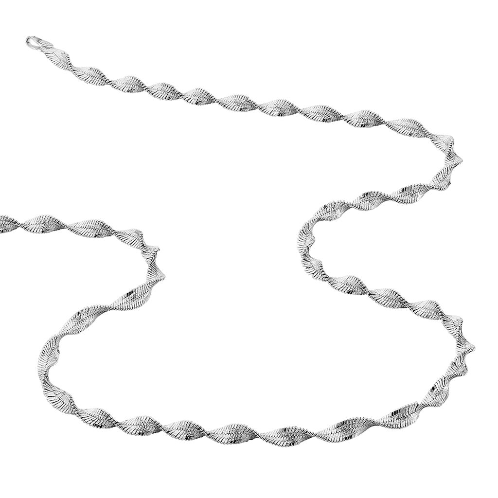 Collier Ciana Torsade Diamante Argent Blanc