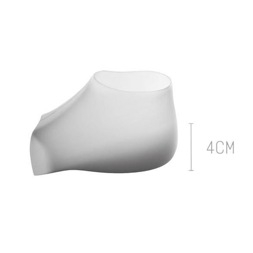 (2er Set) Ultraweiche Fussbettsohle Silikon Fersensohle Einlegesohlen (4cm) - Weiss