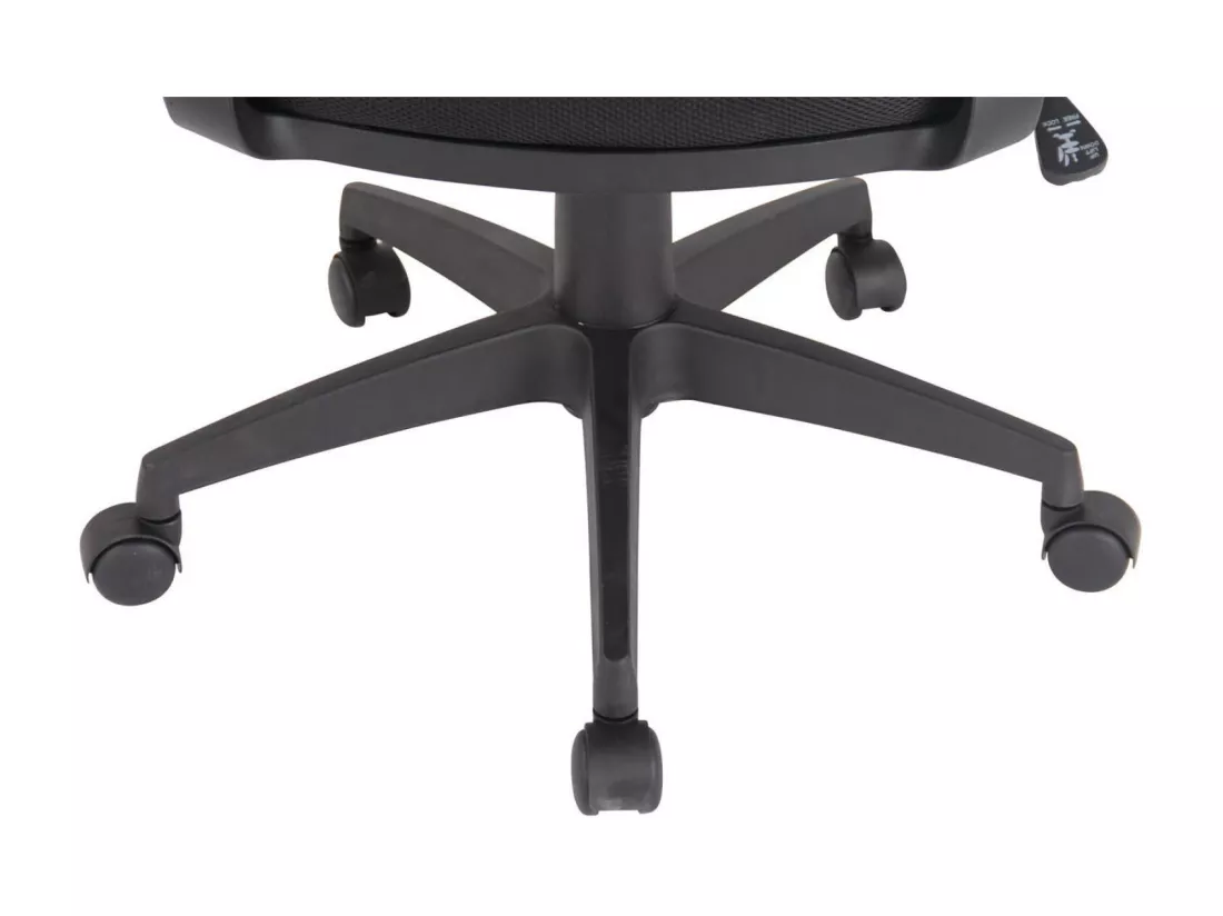 Chaise de bureau - Similicuir & Plastique - Noir / Noir - Renton