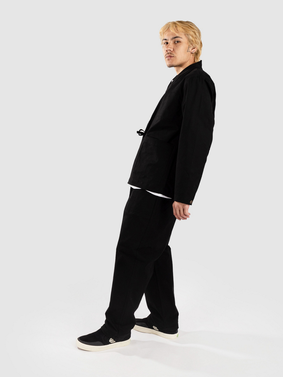 Anerkjendt Akjesper Kimono Overshirt Jacket caviar