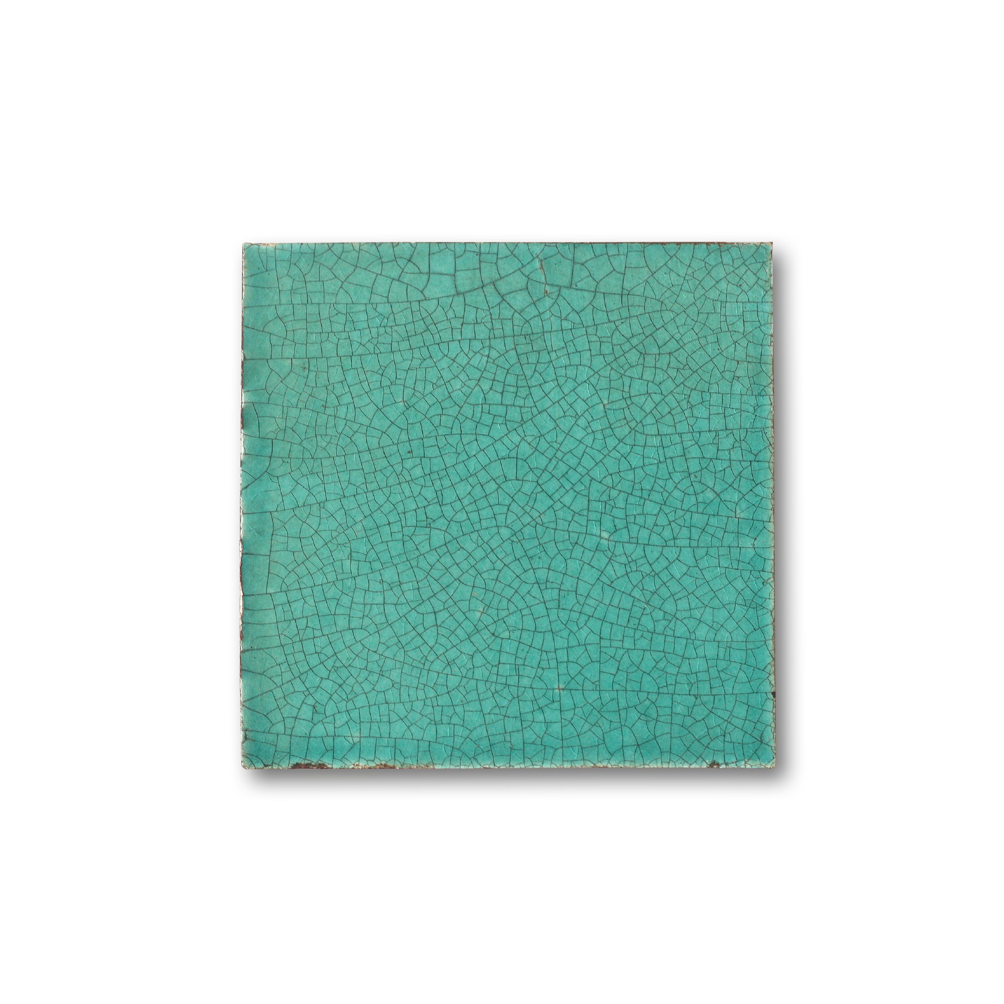 Kachel 'Turquoise Craquelé', H 10 cm, B 10 cm von fischer's lagerhaus