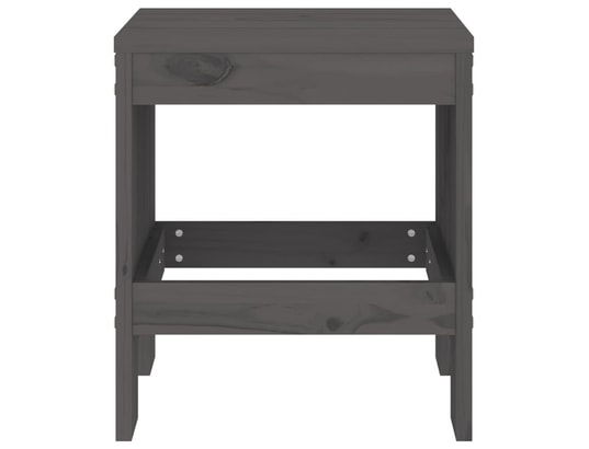 VIDAXL - Tabourets de jardin 2 pcs gris 40x36x45 cm bois massif de pi...