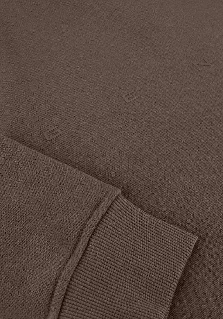 taupe genti trui basic logo sweater