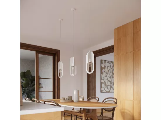 Lampe suspendue Nucleus 1 blanc