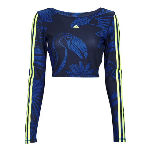 adidas Performance - FARM CROP LS Azul / Misterio
