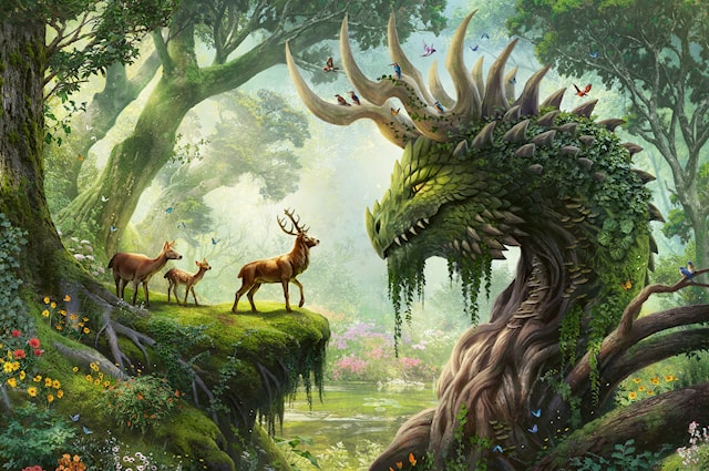 Puslespill The Forest Dragon awakes 3000 brikker, Ravensburger