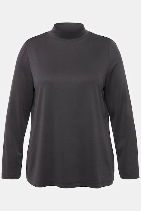 Shirt, Stehkragen, Classic, Langarm, Modalmix