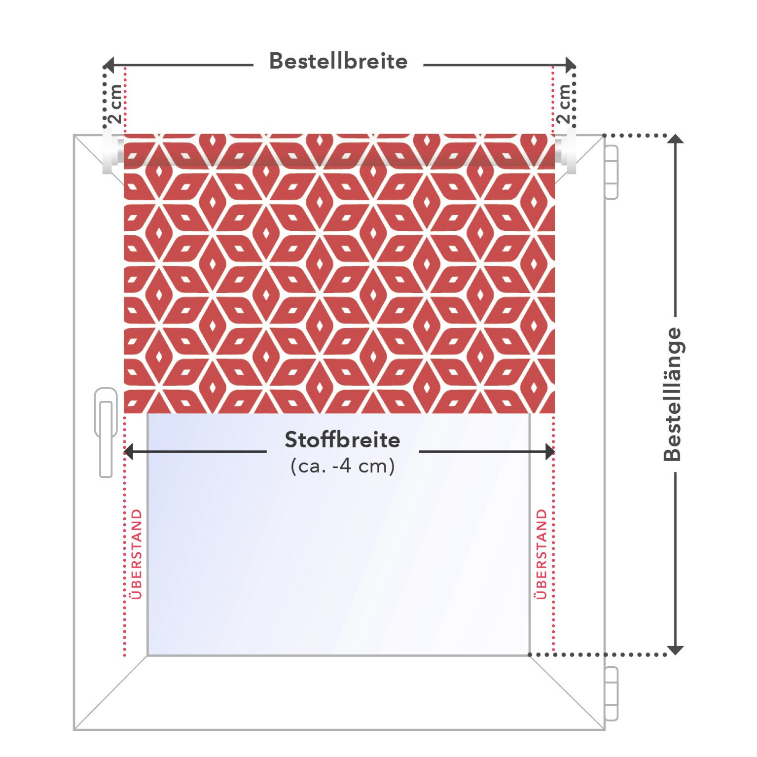 Lichtblick Rollo Klemmfix, ohne Bohren, blickdicht, Face - Weiß